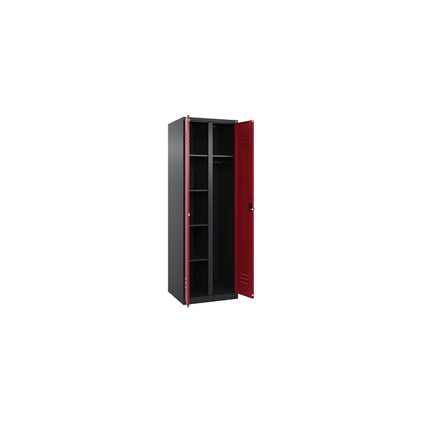 4068427434002 - Spind Classic Plus rubinrot schwarzgrau 080600-20 S10047 1 Schließfach 600 x 500 x 1850 cm 4068427434002 C+P-Möbel 4068427434002 - Spind Classic Plus rubinrot schwarzgrau 080600-20 S10047 1 Schließfach 600 x 500 x 1850 cm 4068427434002 C+P-Möbel